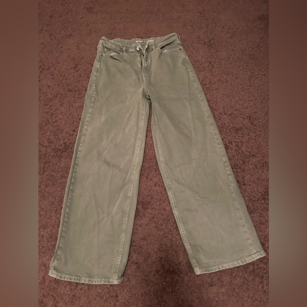 Old navy wide leg green pants